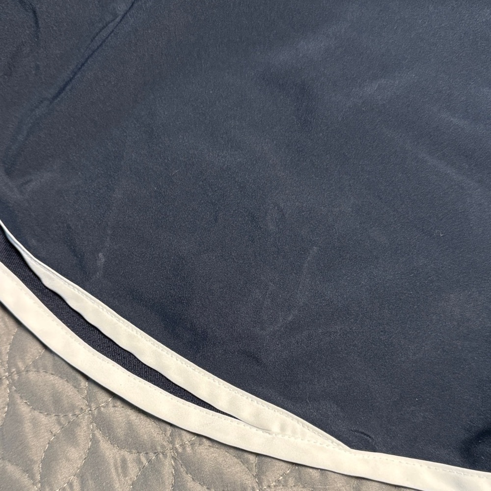 Nike Women's Dark Blue and White Sports Shorts - Picture 5 of 5